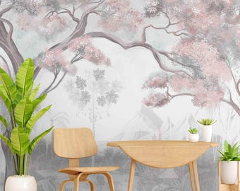 Cherry Blossom Tree Wall Mural, Peel and Stick