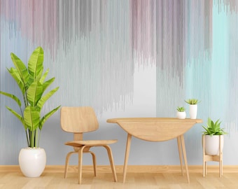 Abstract behang met verticale lijnen - modern minimalistisch ontwerp Peel and stick