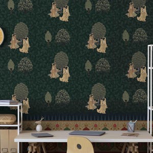 Indische Tanzszene Tapete Wandbild Kunst Peel-and-Stick Tapete für Sofortige Indische Eleganz