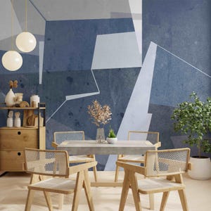 Geometric Abstract Art - Modern Minimalist Design Peel and Stick Wallpaper for Home and Hall