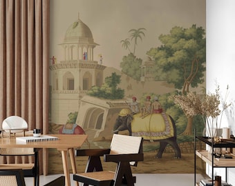 Early Morning View Of India Wallpaper Mural, India wallpaper, Designer Wall Decal, Customizable