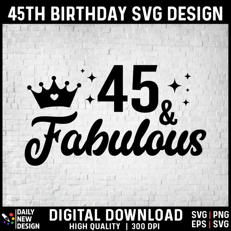 45th Birthday SVG Bundle, 1981 Designs (digital Download) - Etsy