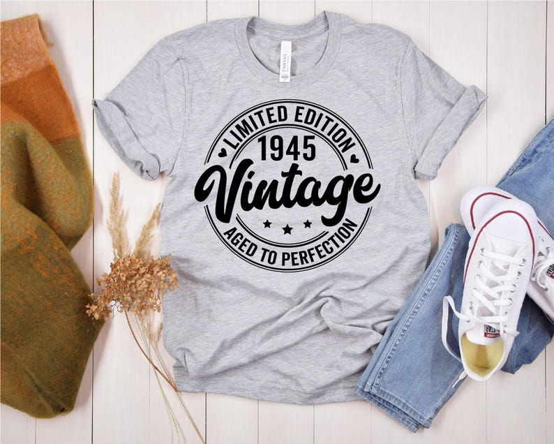 80th Birthday SVG Bundle, Vintage 1945 Birthday Gift Ideas, Eighty Svg