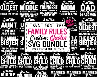 Family Rules Svg Bundle, Siblings Family Vacation Shirt, Matching Family Png Bundle, Brother Sister Mom Dad Baby, Personalized Family Gifts