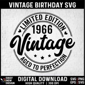 59th Birthday SVG, Vintage 1966 SVG, 59th Birthday Gift For Women, 59th Birthday Gift For Men, 59th Birthday Friend, 1966 Birthday SVG