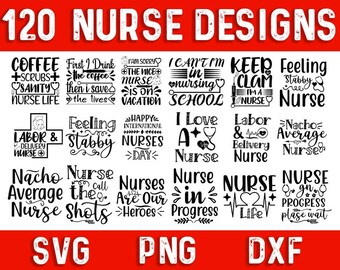 Nurse SVG Bundle, Nurse Quotes SVG, Nurse Sayings, Nurse Svg Heart, Nurse Life, Nurse Cut Files, Cut Files For Cricut, Nurse Silhouette