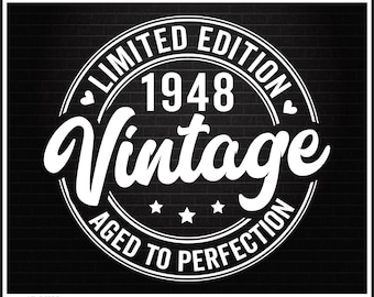 77th Birthday Svg, Vintage 1948 Svg, 77th Birthday Gift For Women, 77th Birthday Gift For Men, 77th Birthday Friend, 1948 Birthday Svg