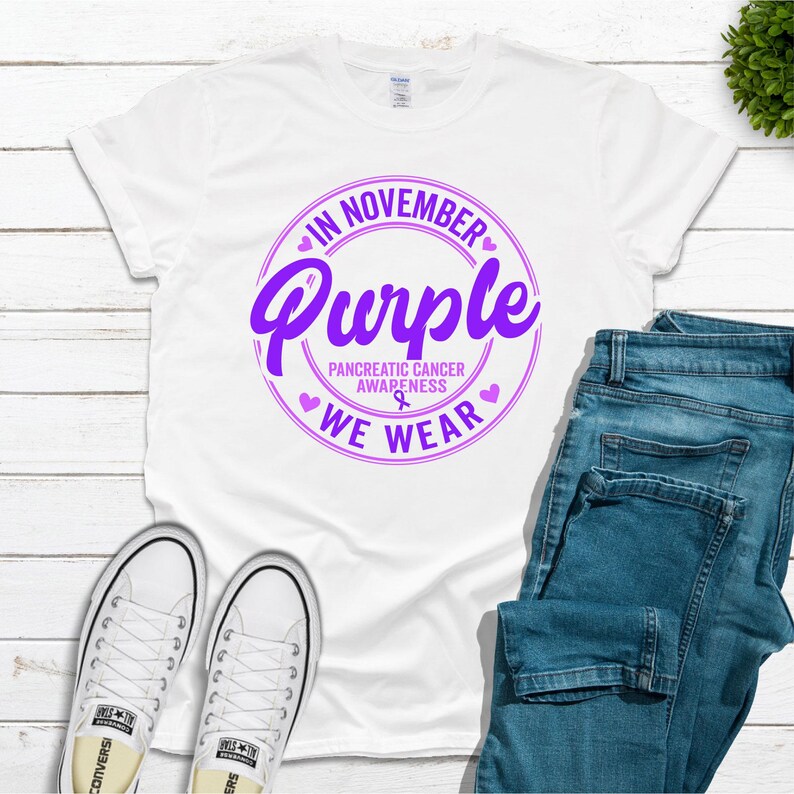 In November We Wear Purple Pancreatic Cancer Awareness Month Svg ...