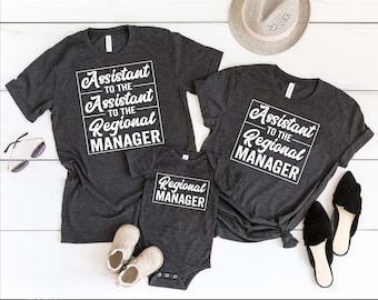 Regional Manager and Assistant to the Regional Manager Shirt Svg, Matching Dad and Son Shirts, Father Son Matching Shirts, First Fathers Day