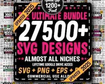 Riesiges SVG-Bundle, Mega Png-Bundle, SVG-Dateien, Bundle-Svg-Schnittdateien für Cricut, lustiges SVG-Bundle, All-in-One-Bundle, Tshirt-Designs-Bundle