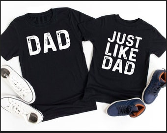 Just Like Dad Svg, Matching Dad and Son Shirts, Father Son Matching Shirts, First Fathers Day Gift for Dad, Father and Daughter Png Eps Svg