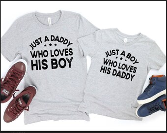 Just a Boy Who Loves His Daddy Svg, Matching Dad and Son Shirt, Father Son Matching Shirts, First Fathers Day Gift for Dad, Daddy And Me Png