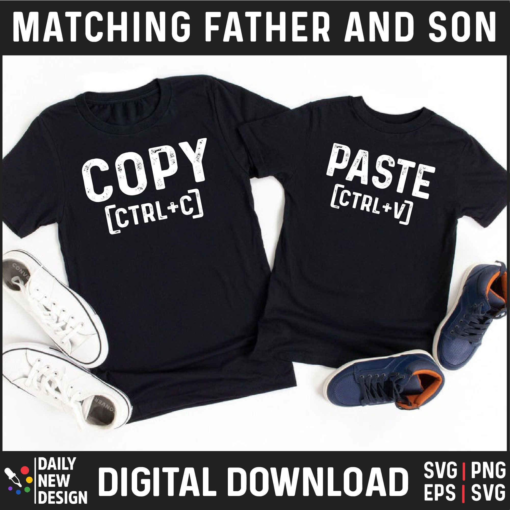 Copy and Paste Matching Svg, Matching Dad and Son Shirts, Father Son ...