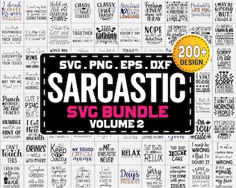 Sarcastic SVG Bundle, Sarcastic Quotes Svg Bundle, Funny Quotes Bundle Svg Png, Sarcastic Mom Svg, Sarcasm Svg Bundle, Funny Sarcastic SVG