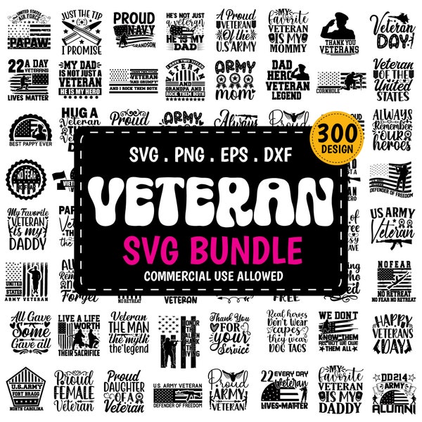 Veterans day SVG Bundle, Veteran day Quote svg, Veteran SVG Bundle Cut Files for Cricut, Military svg, Patriotic svg, Veteran Bundle PNG