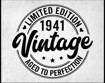 84° compleanno SVG, Vintage 1941 SVG, 84° regalo di compleanno per le donne, 84° regalo di compleanno per gli uomini, 84° amico di compleanno, 1941 compleanno SVG