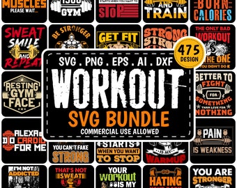 Workout SVG Bundle, Fitness Quotes Png, Workout Shirt Svg, Funny Gym SVG Bundle, Gym Quotes svg, Gym Svg for Cut Files