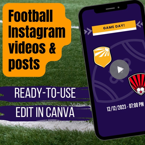 Sports Team Instagram Template Etsy