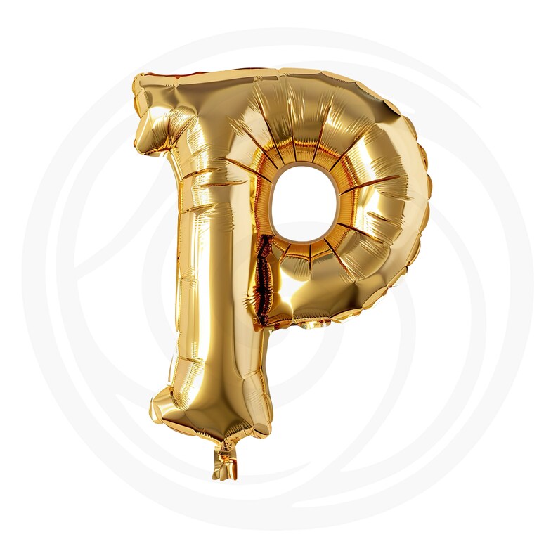 Puede incluir: Un globo de letra P de l&aacute;mina dorada. El globo est&aacute; inflado y listo para usar.