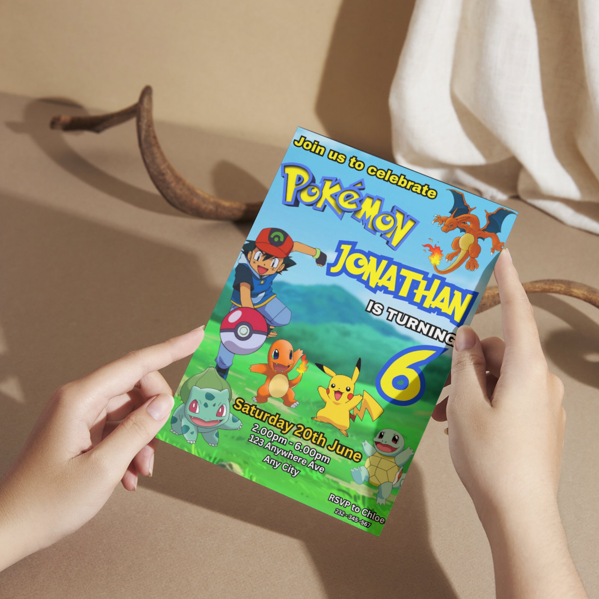 Editable Pokemon Birthday Invitation Printable Birthday - Etsy