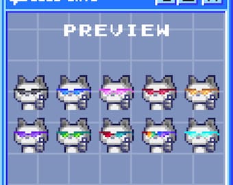 Cool Cats Twitch Sub Bits Badges || 10x Cool Pixel Art 8-bit Suave Feline Loyalty Medal