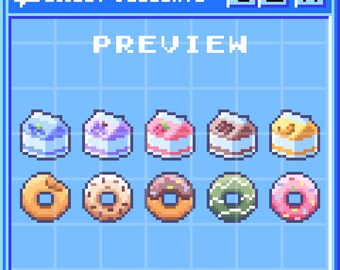 Pixel Art Twitch Sub Badges | Milk & Donuts Loyalty Medals (Digital Download)