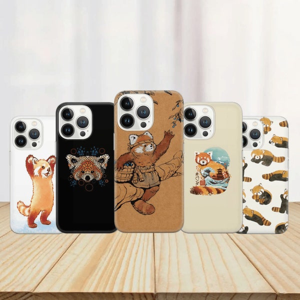 Red panda Phone Case Red pandas Cover for iPhone 14 13 12 Pro 11 XR 8 7, Samsung S23 S22 A73 A53 A13 A14 S21 Fe S20, Pixel 7 6A