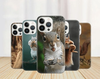 Squirrel Phone Case Rodent Cover for iPhone 14 13 12 Pro 11 XR 8 7, Samsung S23 S22 A73 A53 A13 A14 S21 Fe S20, Pixel 7 6A