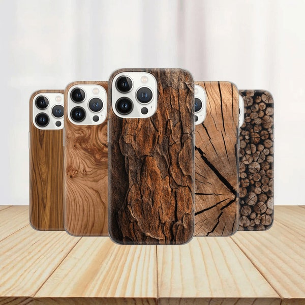 Holzmaserung Handyhülle Holz-Design für iPhone 14 13 12 Pro 11 XR 8 7, Samsung S23 S22 A73 A53 A13 A14 S21 Fe S20, Pixel 7 6A