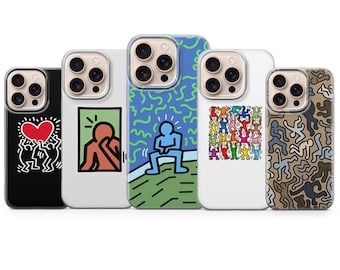 Keith haring Phone Case Keith Cover for iPhone 17, 16, 15, 14, 13, Samsung S25, S24, S23, S22, A56, A54, A16, Pixel 10 Pro, 9A