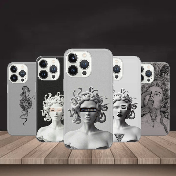 Medusa Phone Case Ancient greece Cover for iPhone 14 13 12 Pro 11 XR 8 7, Samsung S23 S22 A73 A53 A13 A14 S21 Fe S20, Pixel 7 6A