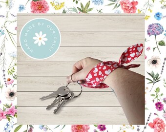 Fabric wristlet key fob