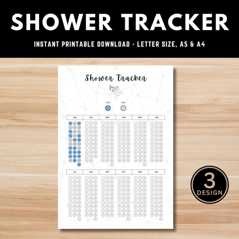 Shower Charts.pdf Shower Schedule Printable - Etsy