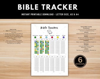 Bible Tracker - Printable Journal Page - Bible Reading and Study Log