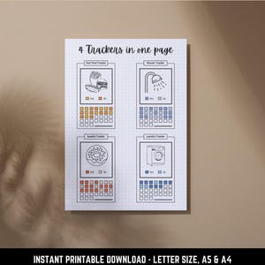 Printable monthly tracker for self-care and household habits