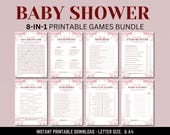 Wildflower Baby Shower Games Bundle Printable, Floral Girl Baby Shower Games, Boho Baby in Bloom Party, Summer Wildflower Baby Shower