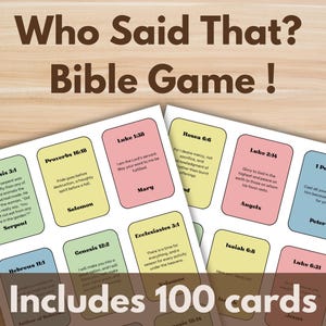 Bible “Who Said That?” Games | Fun Scripture Quote Quiz for Kids and Adults | Christian Family Game Night | Sunday School, FHE, Youth Group