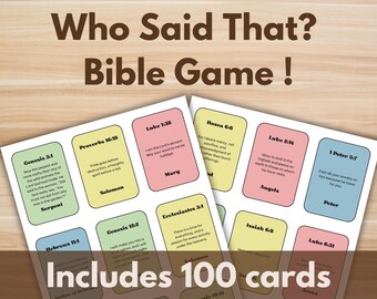 Bible “Who Said That?” Games | Fun Scripture Quote Quiz for Kids and Adults | Christian Family Game Night | Sunday School, FHE, Youth Group