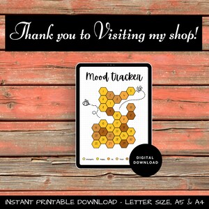 Honeycomb Mood Tracker - Printable Journal and Planner Page - Daily ...