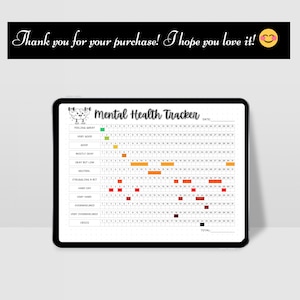 Mental health monitoring worksheet for anxiety support