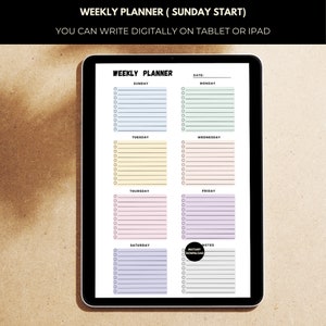 Editable Weekly Planner | Printable, Digital | Weekly Planner PDF ...