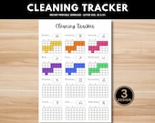Cleaning Tracker Printable | Chores List and Cleaning Log | Bullet Journal Template | Habit and Chore Tracker for Cleaning Routines