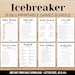 Icebreaker Games Bundle Printable | Office Party, Dinner Conversation ...