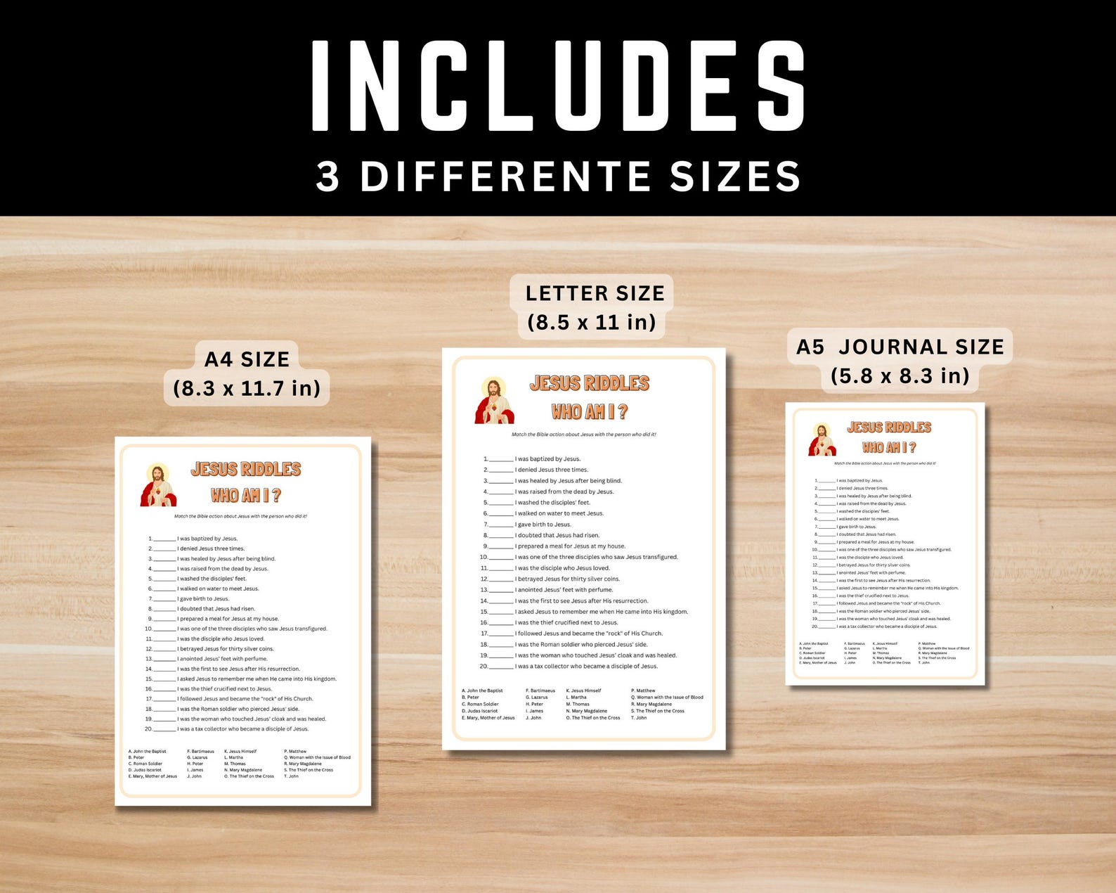 Jesus Miracle Riddles Jesus Riddles – Printable Bible Games for Kids, Sunday School, and ...