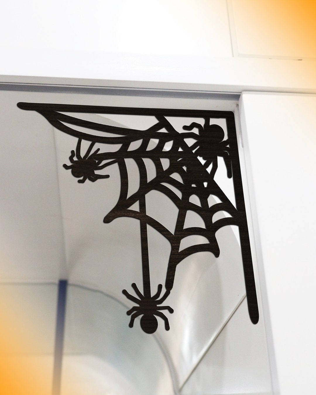 Halloween Spiders Door Toppersweb Halloween Door Corner Etsy