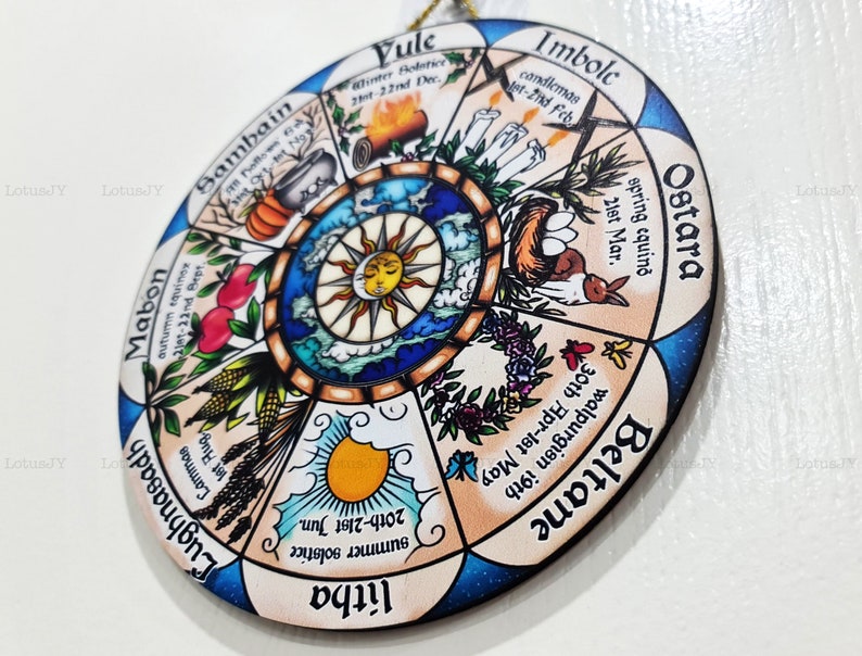 Pagan Calendar Sign Wheel of the Year 2024 Yule Witchcraft Etsy