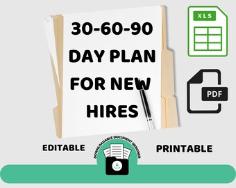 30日・60日・90日プランテンプレート：新入社員オンボーディング（デジタルダウンロード）