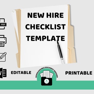 New Hire Checklist Template