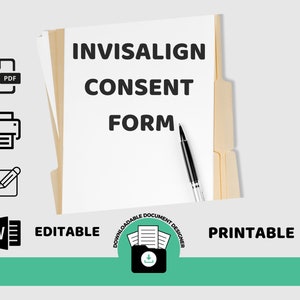 Invisalign Consent Form, Dental Consultation Form
