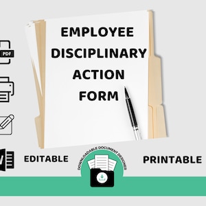 Employee Disciplinary Action Form, Warning Notice